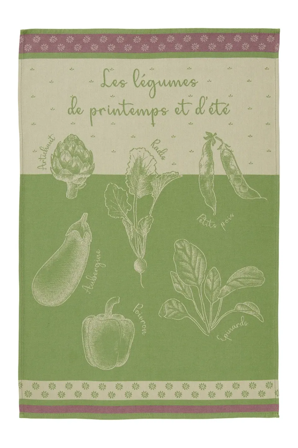 Coucke Summer Vegetable Garden kjøkkenhåndkle 50x75 grønn