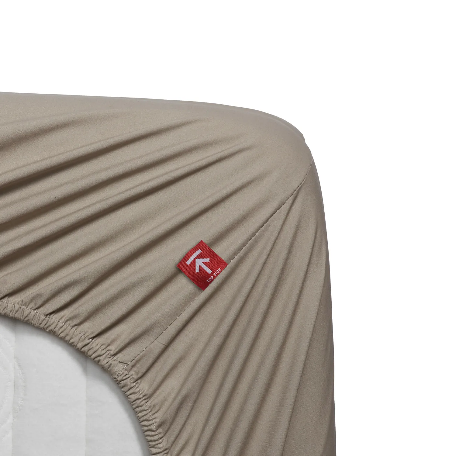 Beddinghouse Percale topplaken 140x200 cm sand bomull