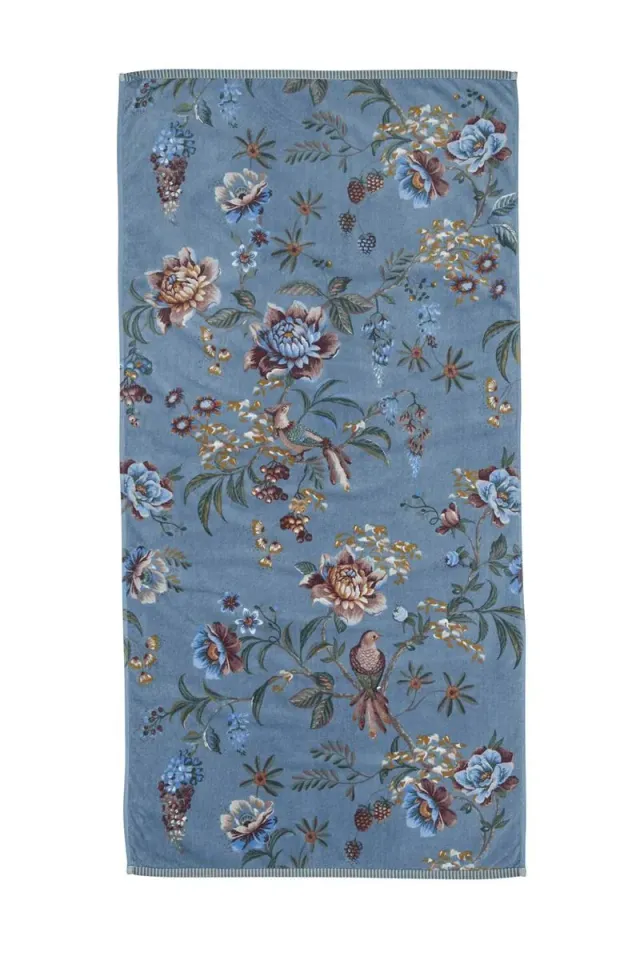 Pip Studio Secret Garden badelaken 70x140 blå bomull