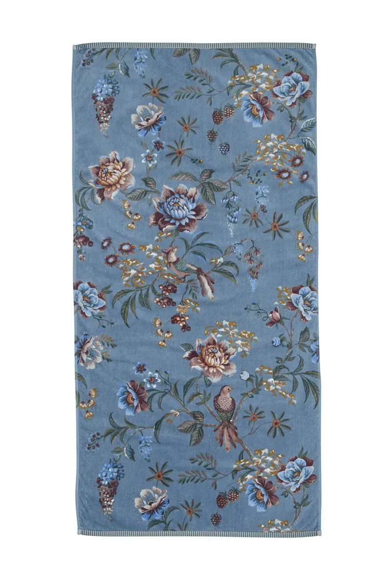 Pip Studio Secret Garden badelaken 70x140 blå bomull