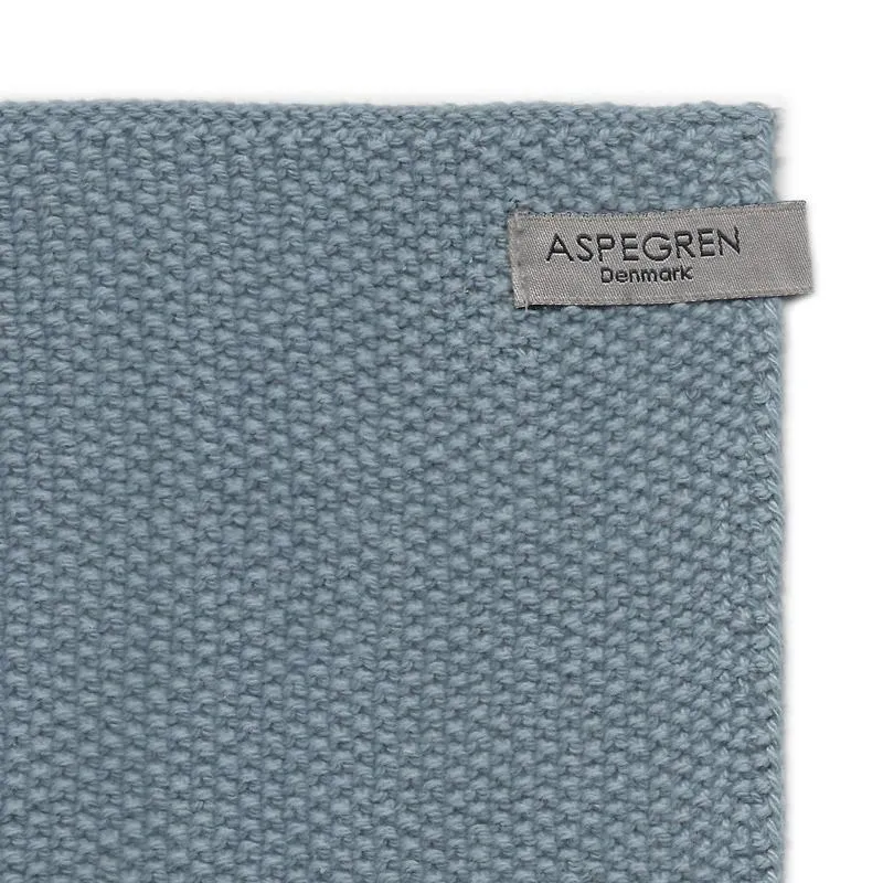 Aspegren Denmark Solid kjøkkenklut blå 25x25 2-pk økologisk