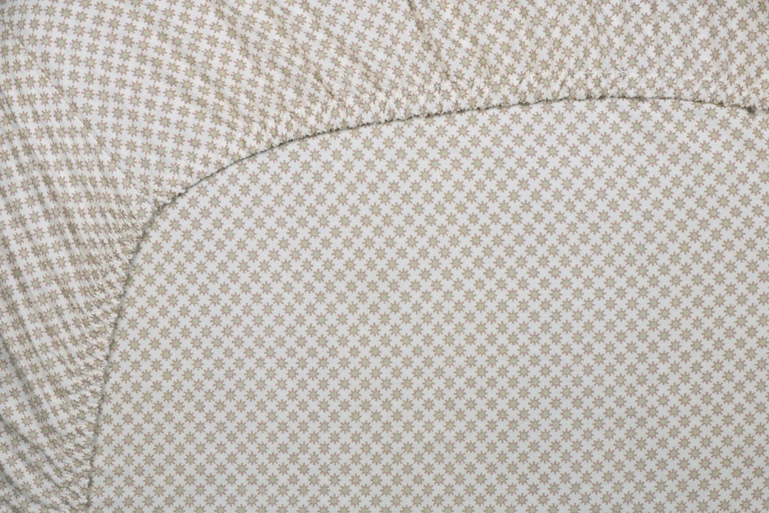 Pip Studio Twinkle Star laken hvit grønn 90x200 cm stjerner