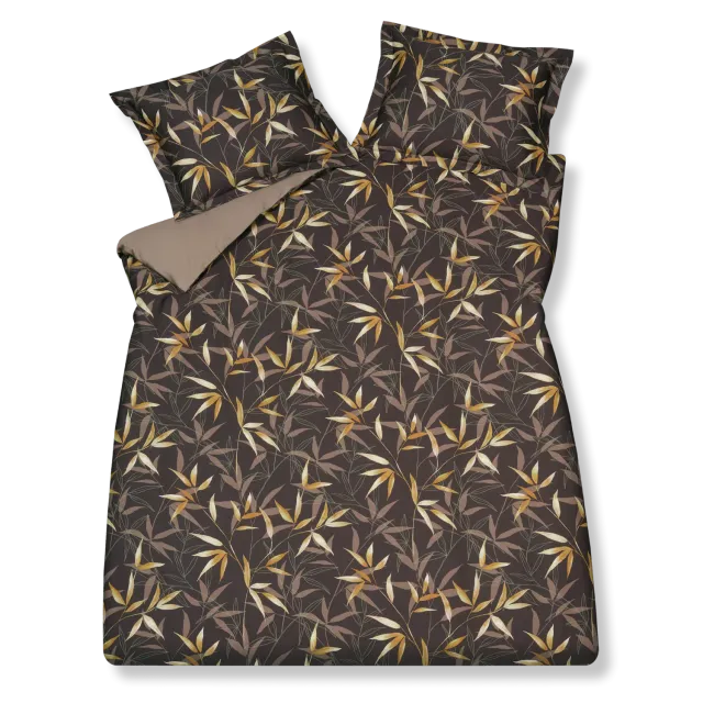 Vandyck Zen Garden dynetrekksett dark chocolate 2-pers bomull