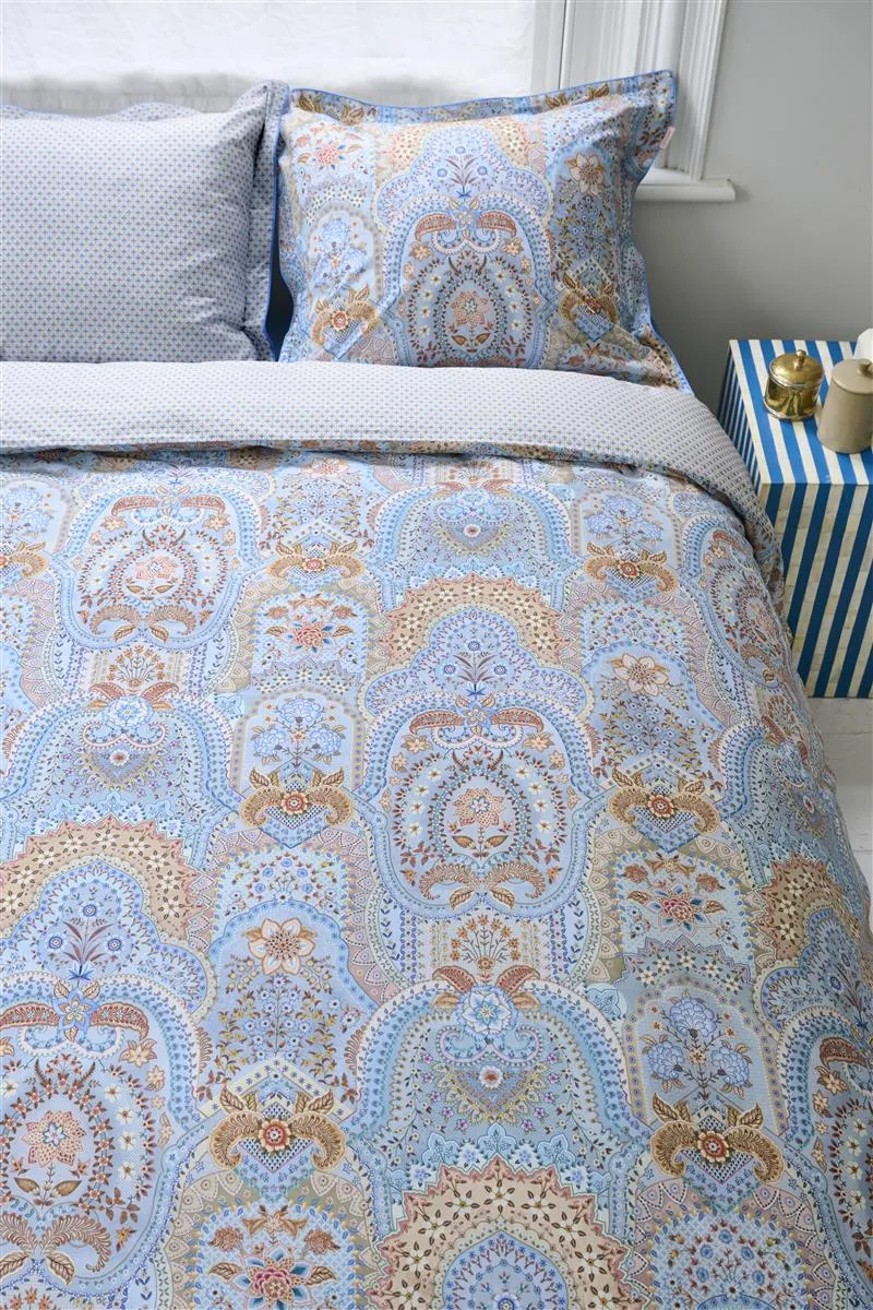 Pip Studio Jabali Flower dynetrekk blå 140x200 cm percale
