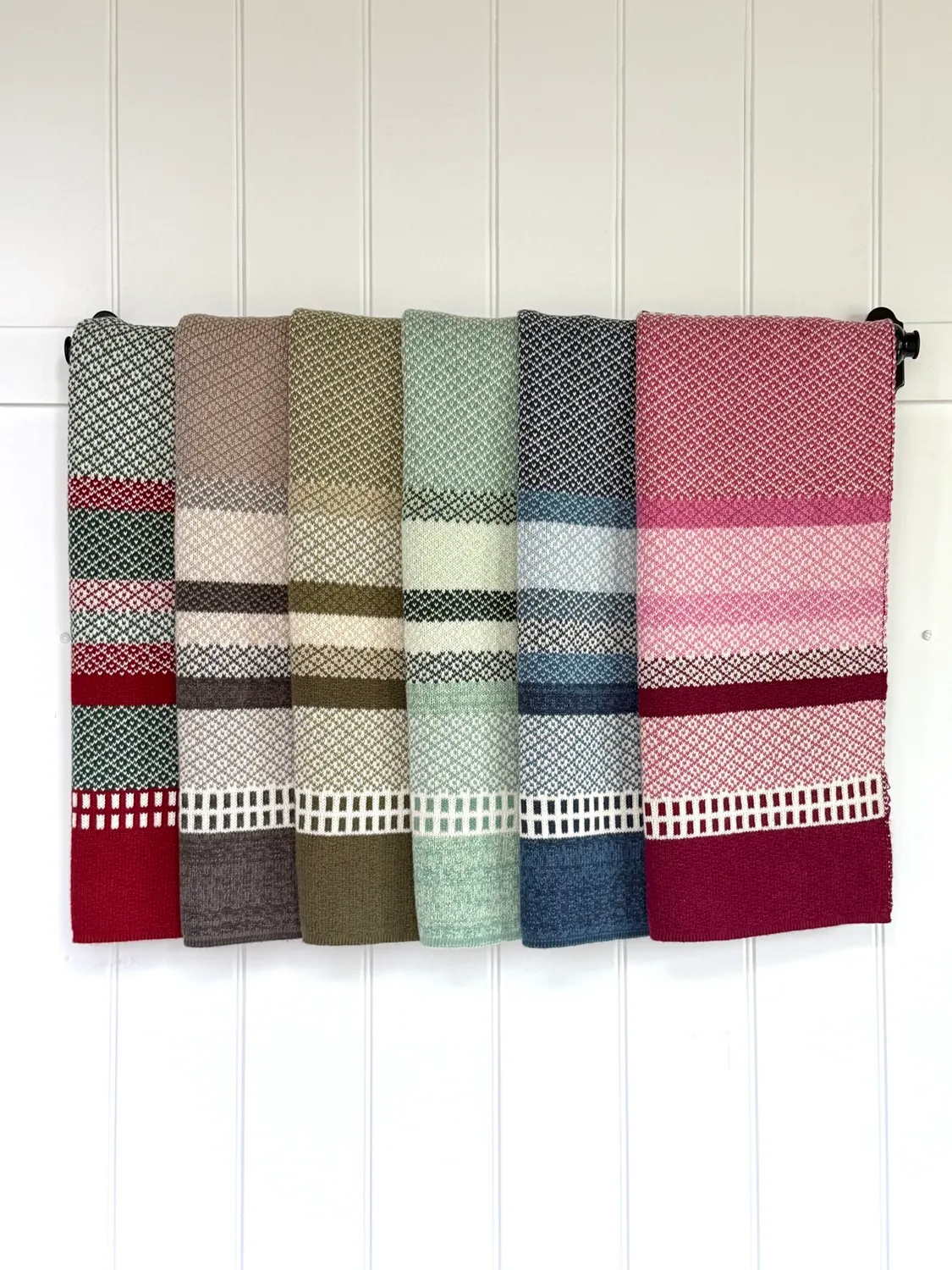 Solwang Almue håndkle grønn restgarn jacquard