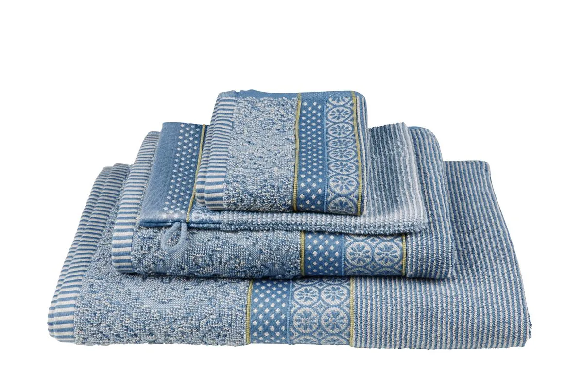 Pip Studio Soft Zellige badehåndkle 70x140 blågrå