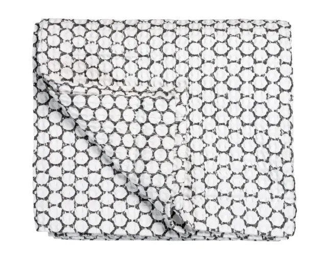 Vandyck Pure 09 Waffle sengeteppe steelgrey vaffel