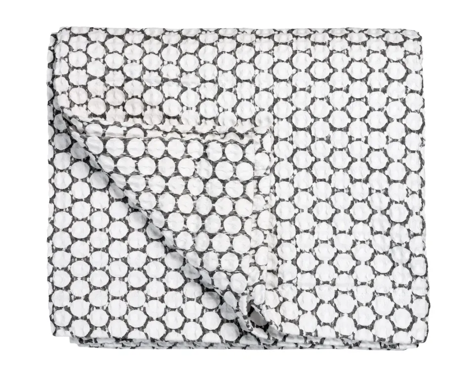 Vandyck Pure 09 Waffle sengeteppe steelgrey vaffel
