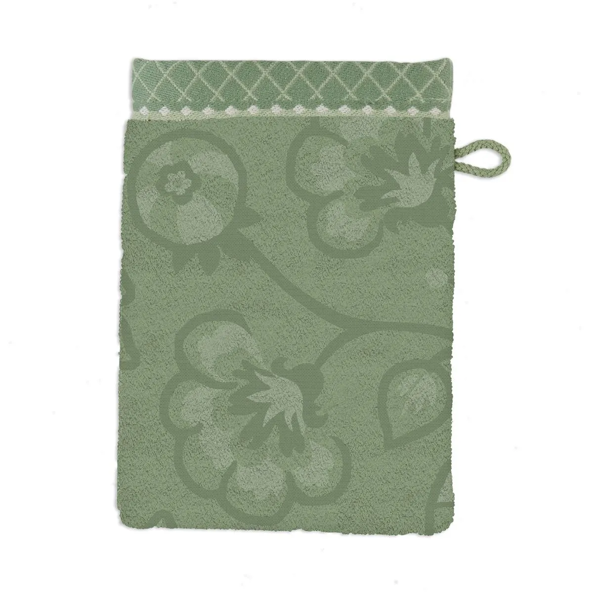 Pip Studio Jasmin Jacquard badelaken bomull grønn 70x140 cm
