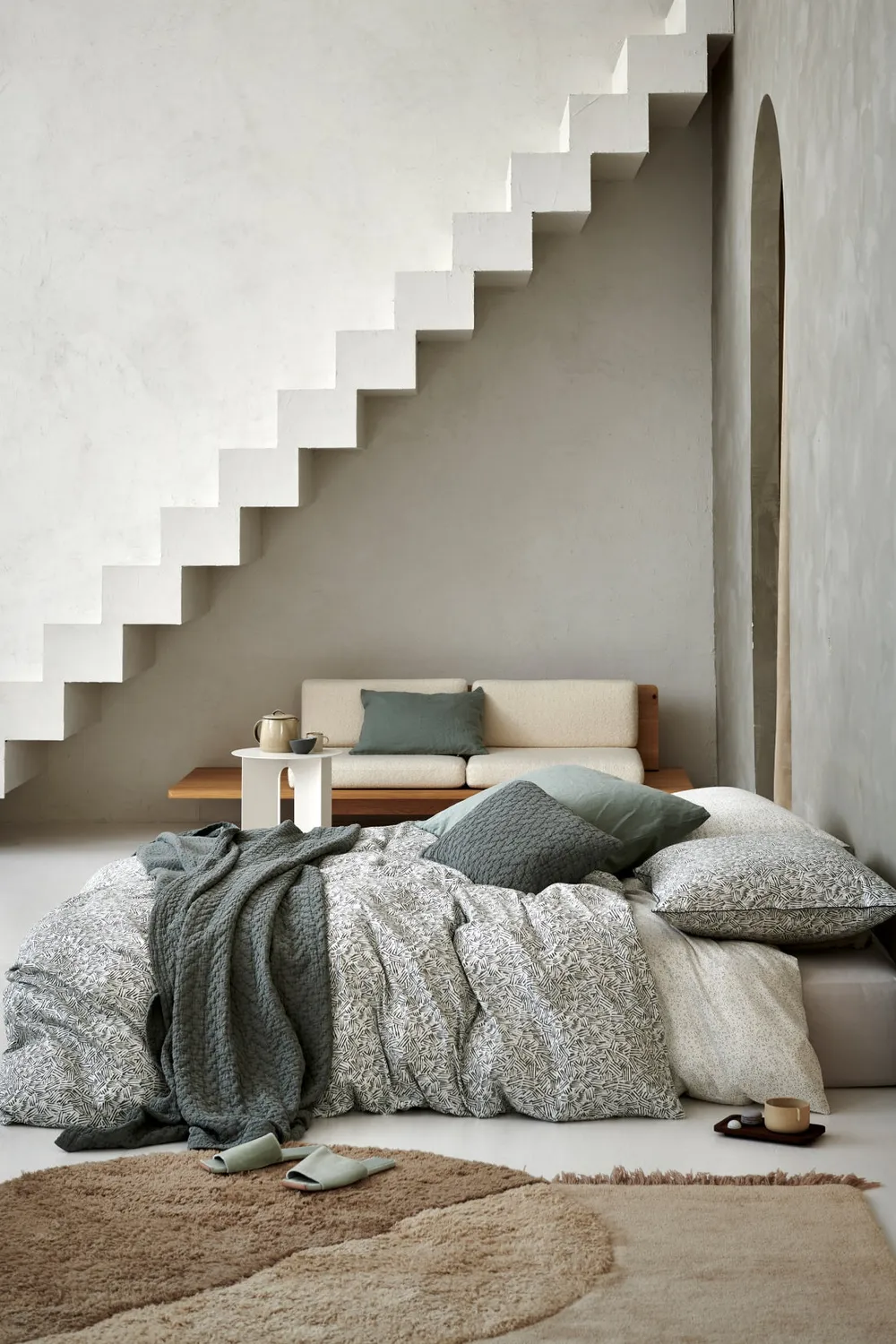 Vandyck Home 94 sengesett sage green prikket sateng