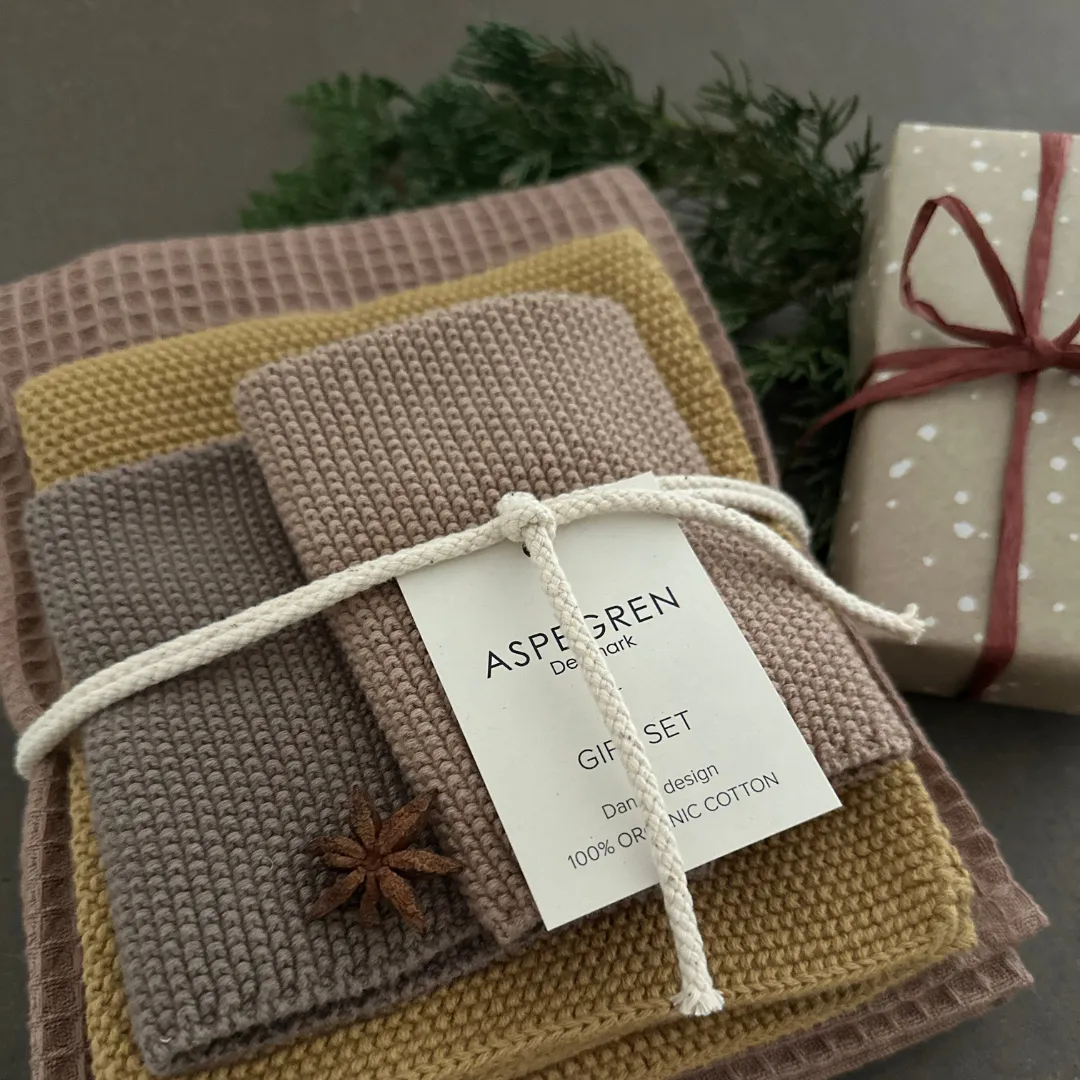 Aspegren Denmark Ginger Bread kjøkkensett 4 deler økologisk