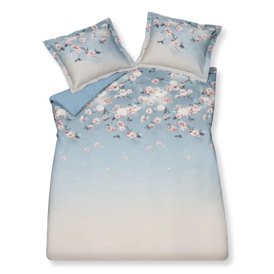 Vandyck Soft Rose sengetøy blue sky 200x200 blomster