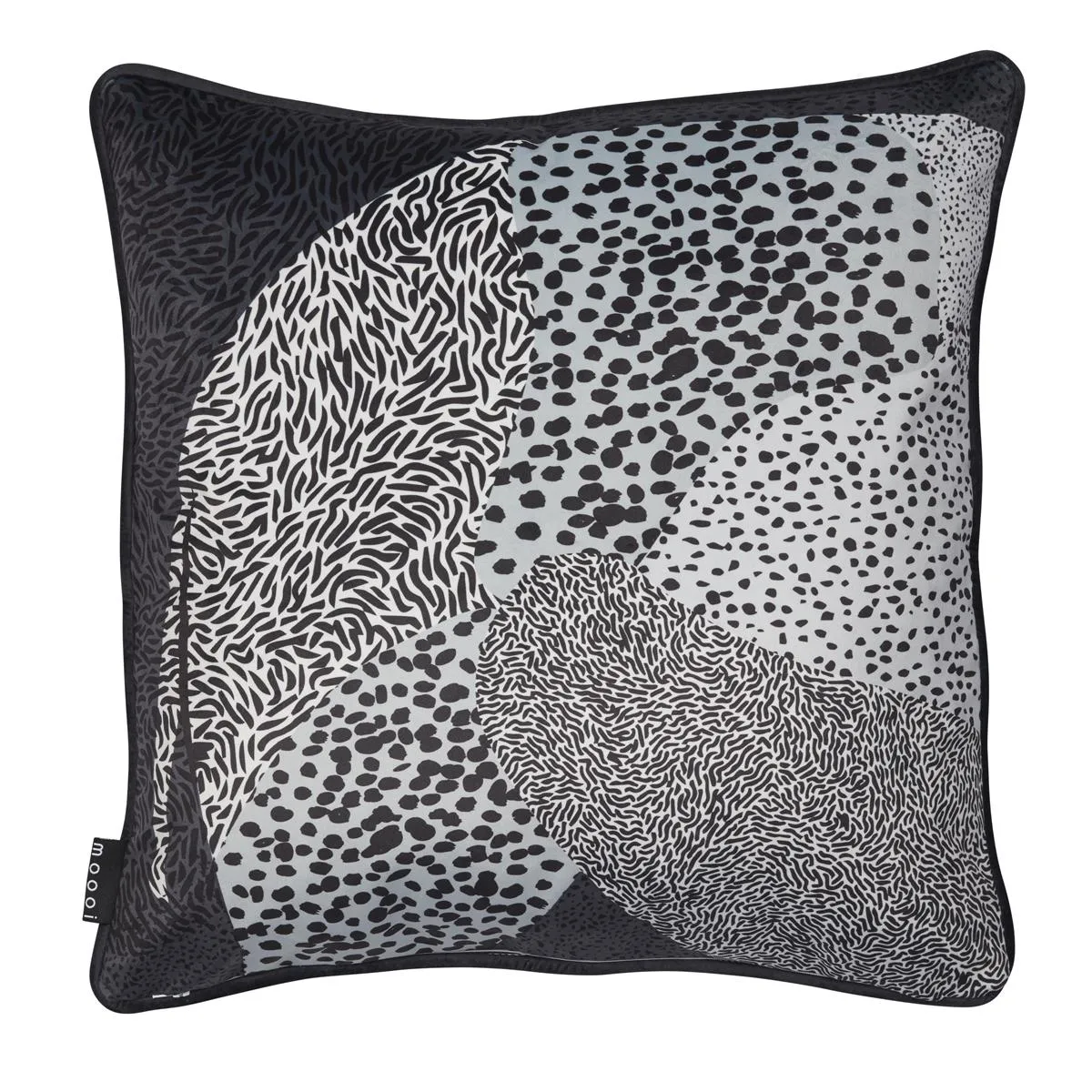 Moooi Dwarf Rhino pyntepute 50x50 svart fløyel