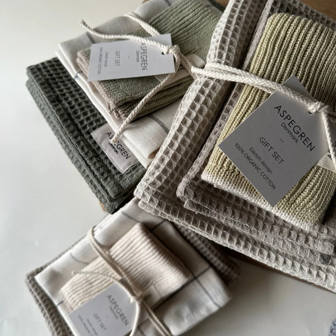 Aspegren Denmark Lemon Grass kjøkkensett 3 deler beige