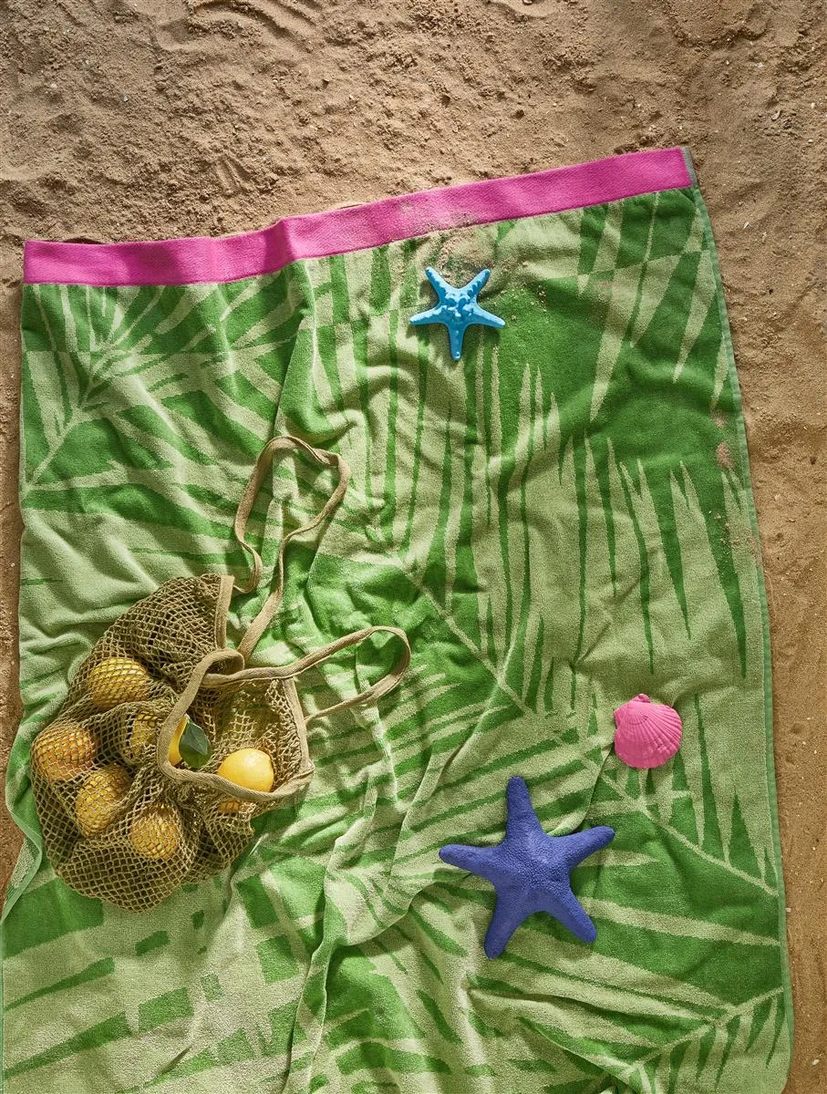 KAAT Amsterdam Belize strandhåndkle 100x180 cm grønn