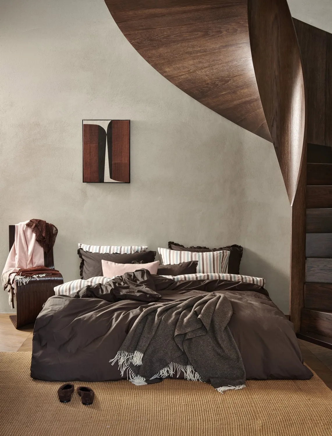 Vandyck Pure 83 dynetrekksett 260x240 dark truffle percale