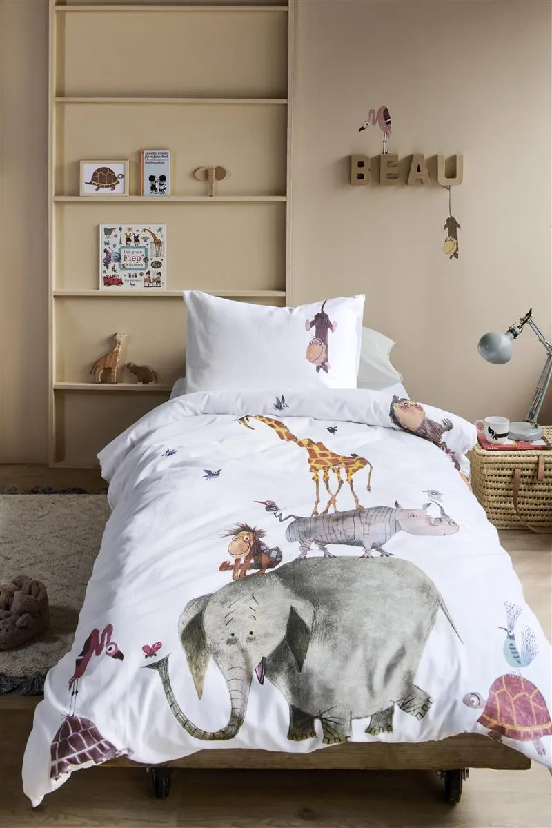 Beddinghouse x Fiep Amsterdam Dieren dynetrekk 140x200 barn
