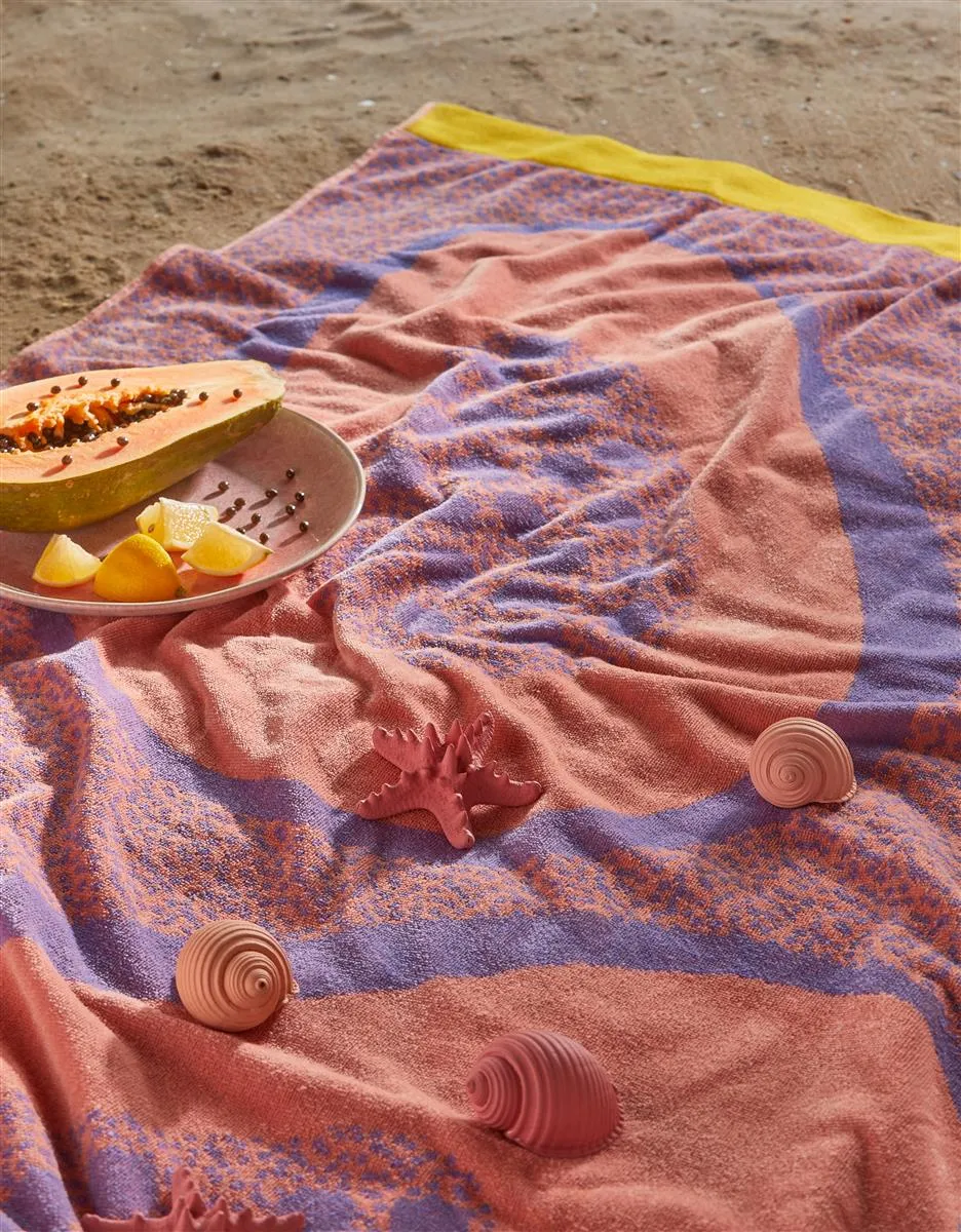 KAAT Amsterdam Papaya strandhåndkle 100x180 cm bomull