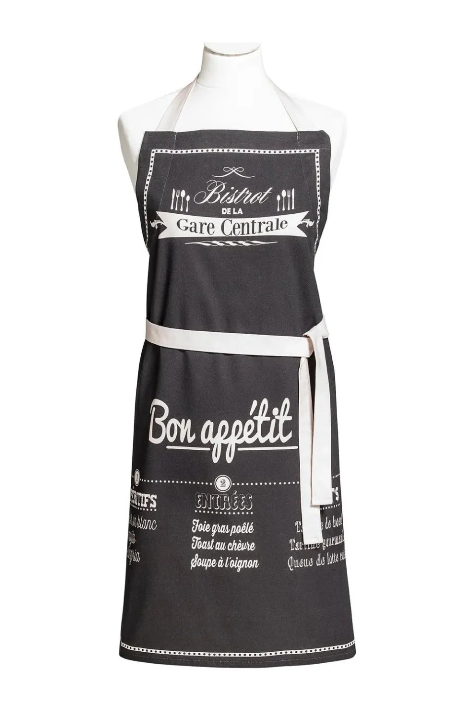 Coucke Bon Appétit forkle antrasitt 76x85 cm bomull
