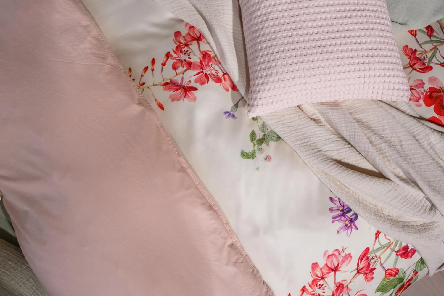 Vandyck Washed Cotton dynetrekksett 140x200 rosa bomull