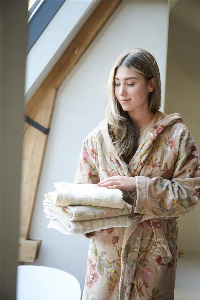 Pip Studio Secret Garden badekåpe khaki blomster