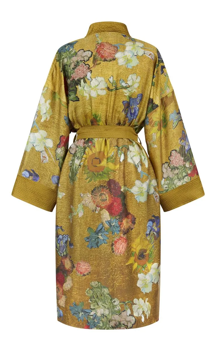 Beddinghouse Van Gogh Partout des Fleurs kimono S-M gull