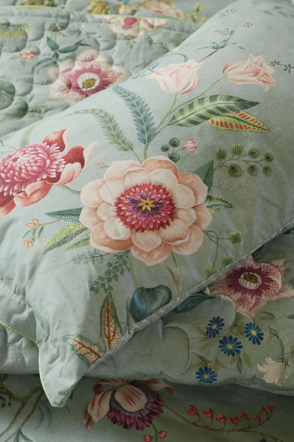 Pip Studio Everbloom pyntepute 35x60 grønn bomull