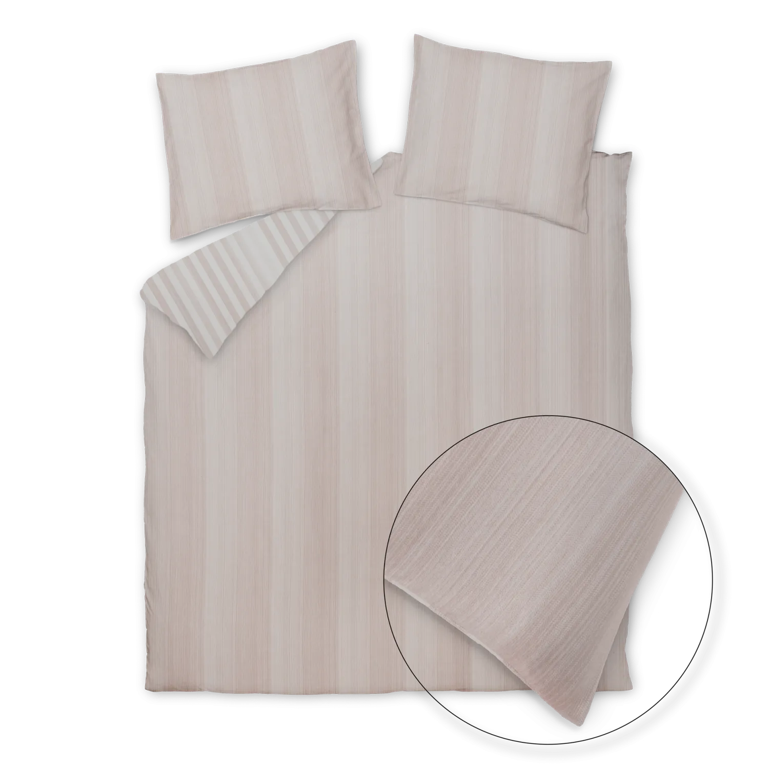 Vandyck Home Brenta dynetrekksett blush enkelt flanell