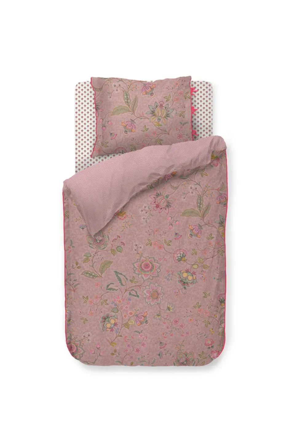 Pip Studio Mumbai Morning dynetrekk 140x200 rosa perkal