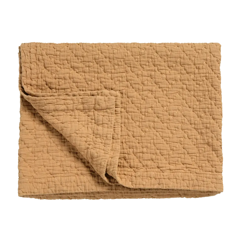 Vandyck Pure 10 sengeteppe toffee 180x260 – bomull