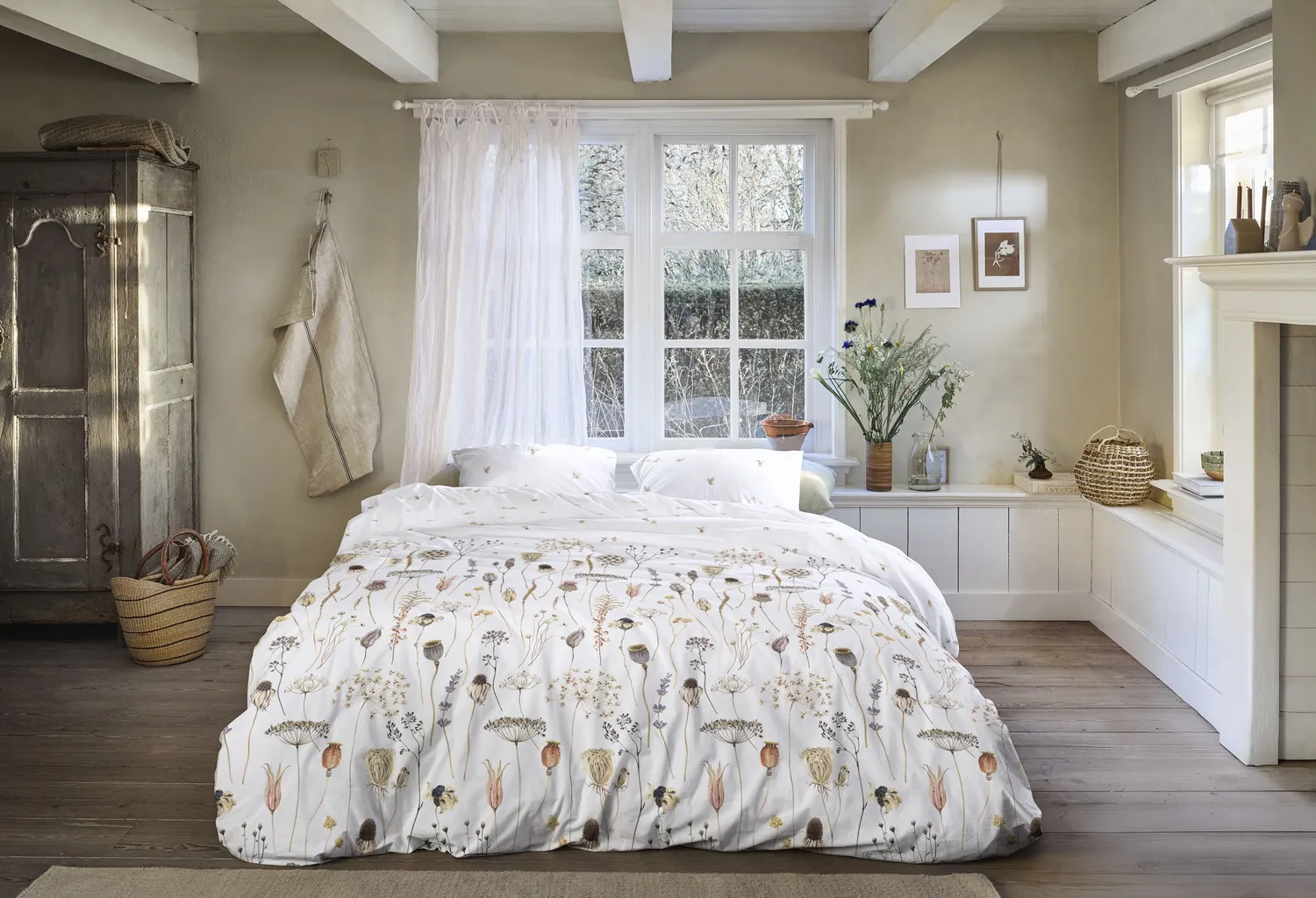 Ariadne Cosy Season dynetrekk 140x200 hvitt bomull