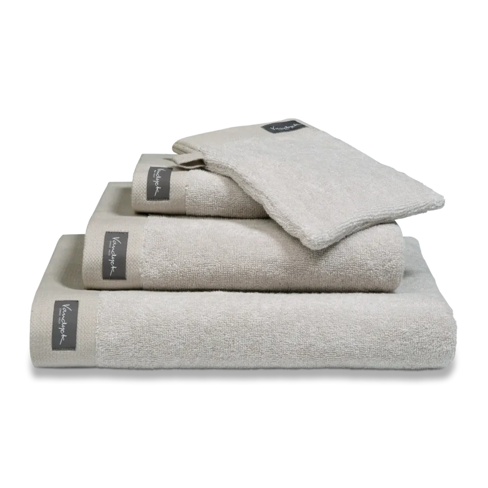Vandyck Home Mouline håndkle hvit bomull 60x110