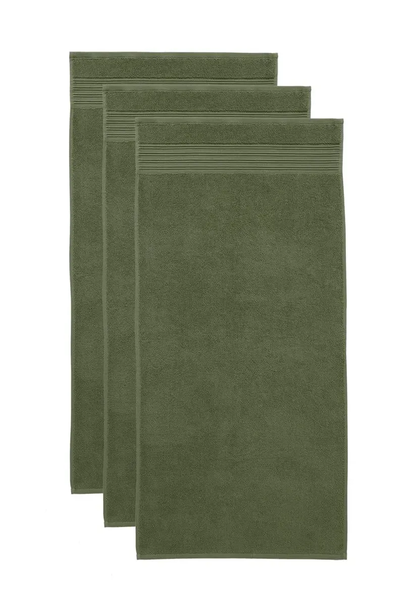 Beddinghouse Sheer badehåndkle 70x140 olivengrønn bomull
