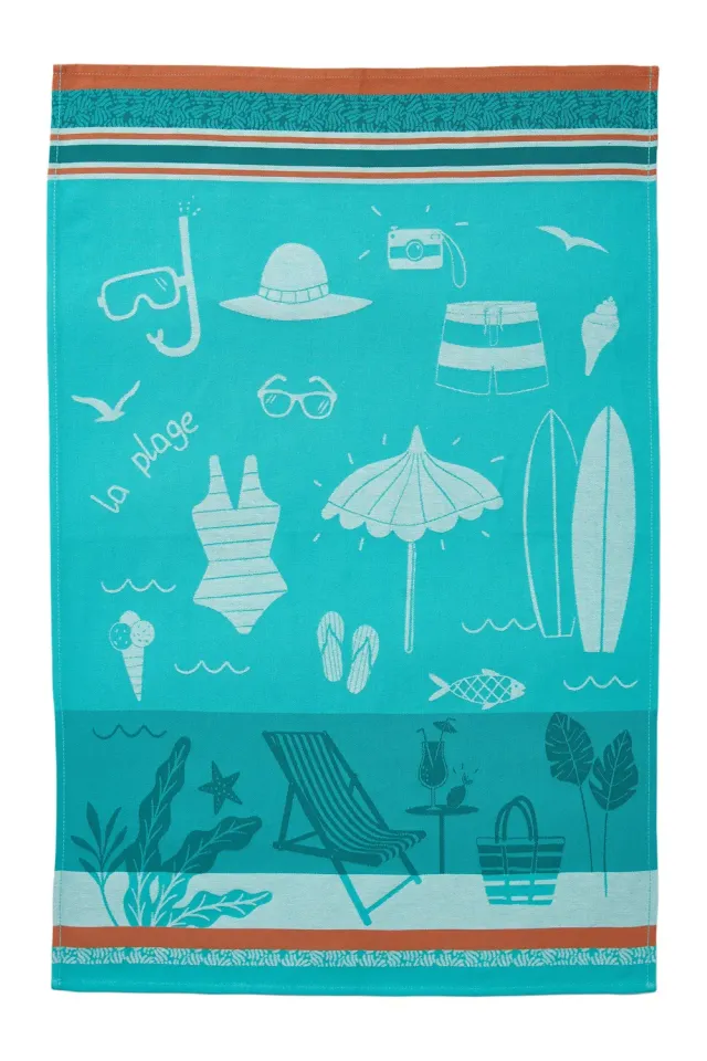 Coucke At The Beach kjøkkenhåndkle 50x75 cm blå bomull