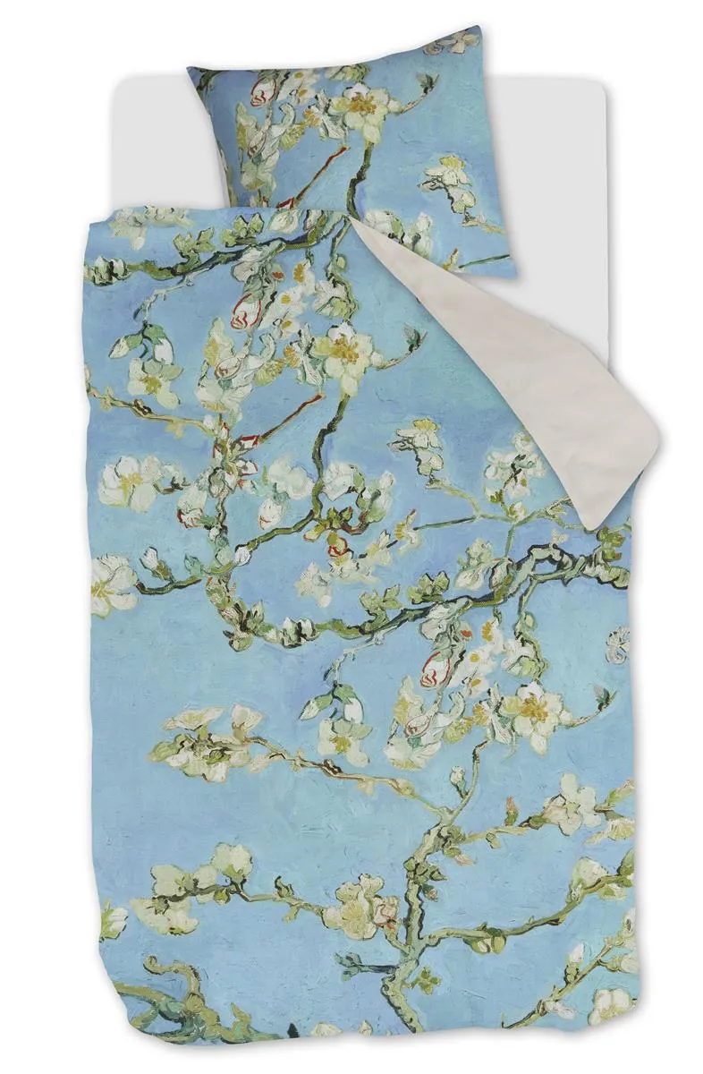Beddinghouse Van Gogh Almond Blossom dynetrekk 200x200 blå sateng