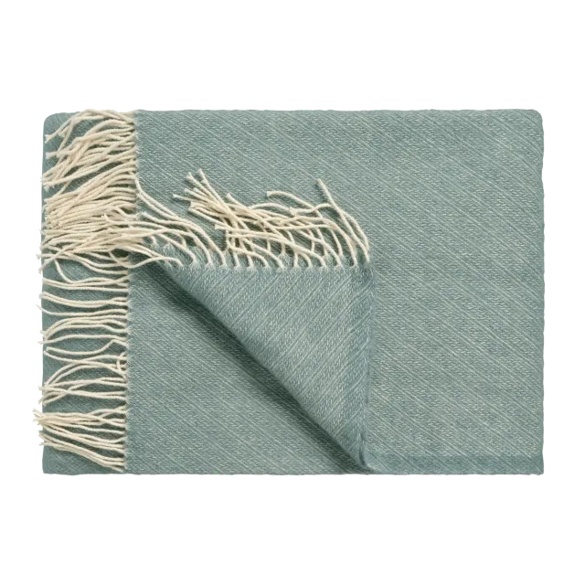 Vandyck Home Benevento pledd pearl blue 130x220 ullblanding