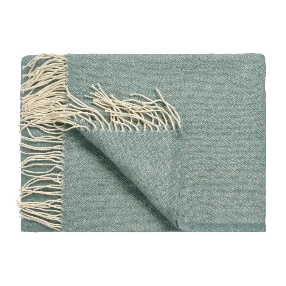 Vandyck Home Benevento pledd pearl blue 130x220 ullblanding