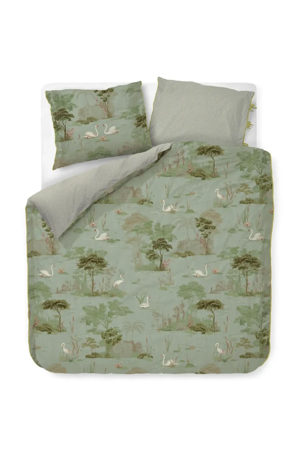 Pip Studio Darjeeling Days putetrekk 60x70 grønn bomull