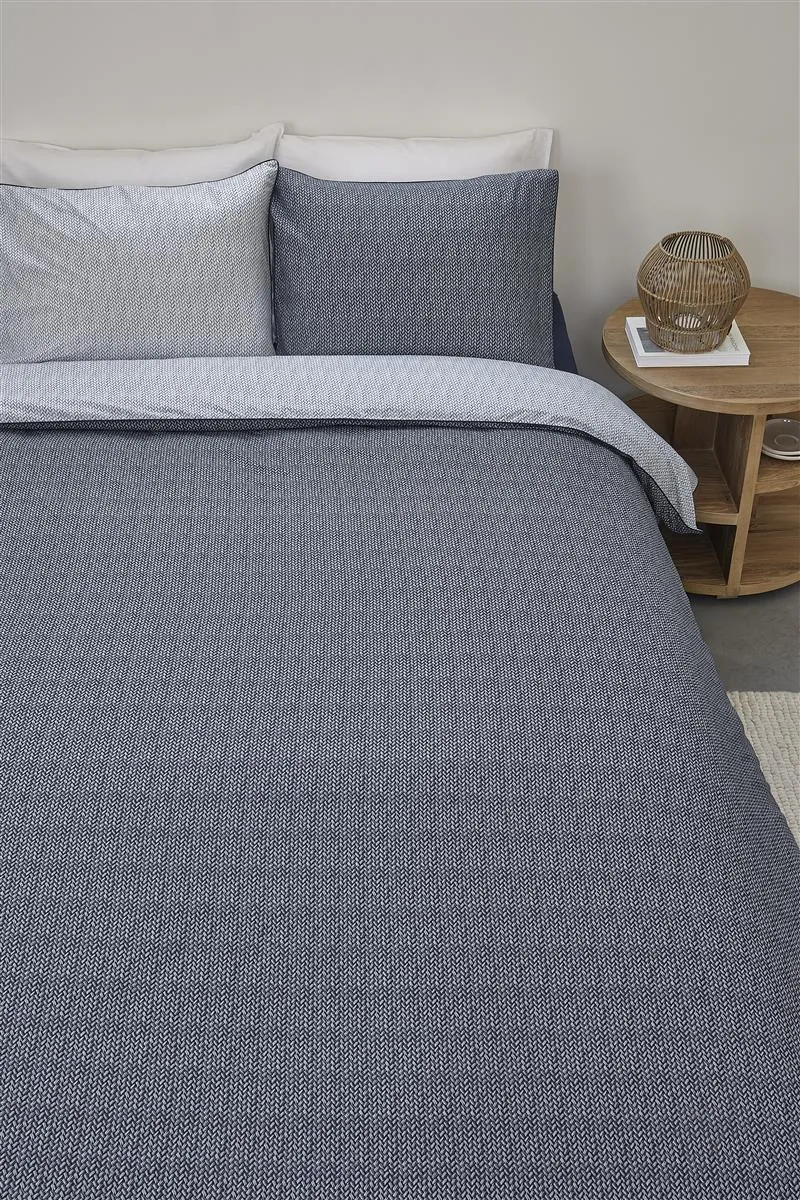 Rivièra Maison Twisted dynebetrekk 200x200 blå bomull