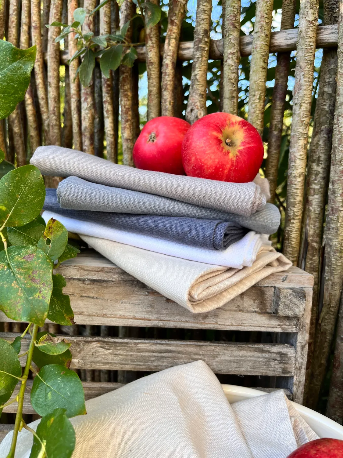 Solwang Design Varm Grå viskestykke lin/bomull