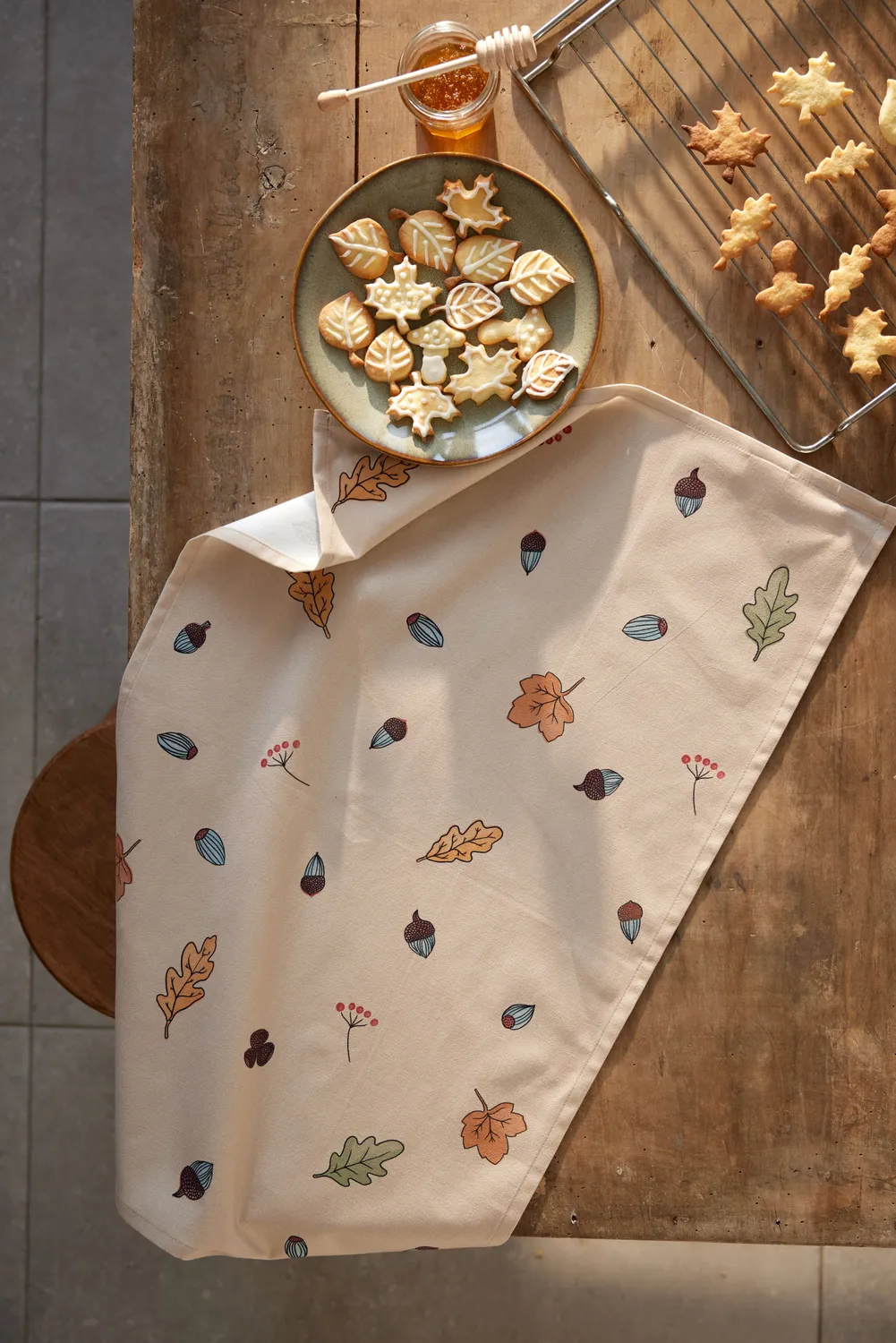 Coucke Autumn Charms kjøkkenhåndkle beige 50x75 bomull