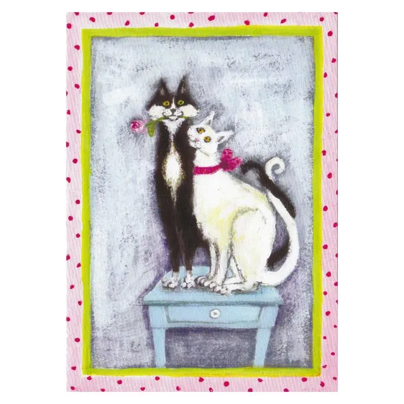 Aspegren Denmark Cats postkort 11x16 cm dobbeltkort