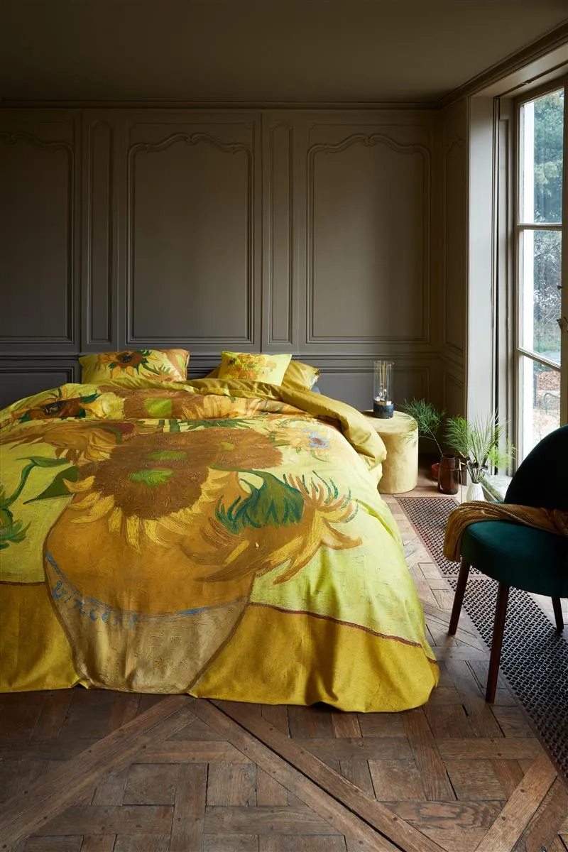 Beddinghouse Van Gogh Tournesol dynetrekk 140x200 gult sateng