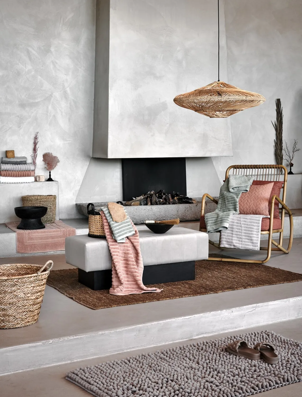 Vandyck Home Wave håndkle stone 60x110 absorberende
