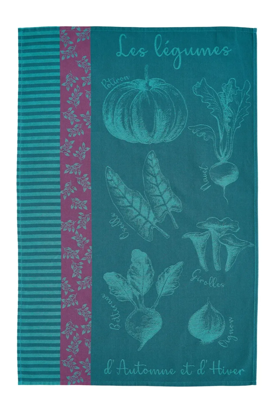 Coucke Autumn Vegetable Garden kjøkkenhåndkle 50x75 cm blått