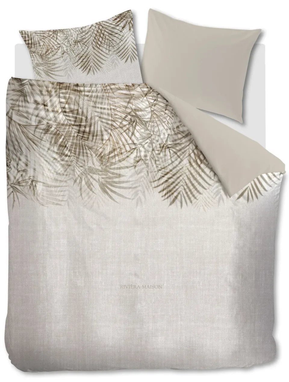Rivièra Maison Palm Shade dynetrekk naturel 200x200 bomull