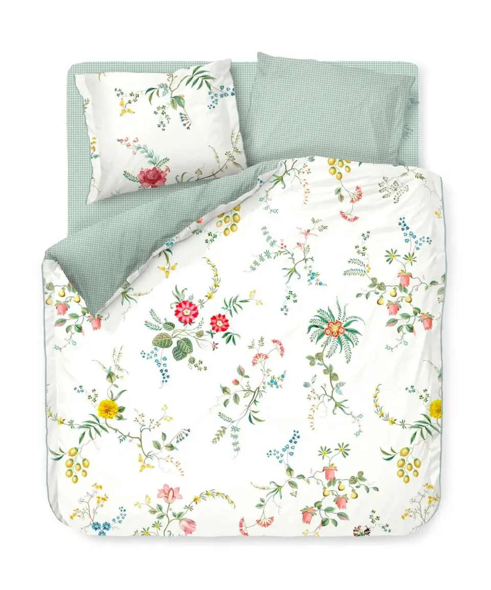Pip Studio Fleur Grandeur dynetrekk hvit perkal 140x200 cm