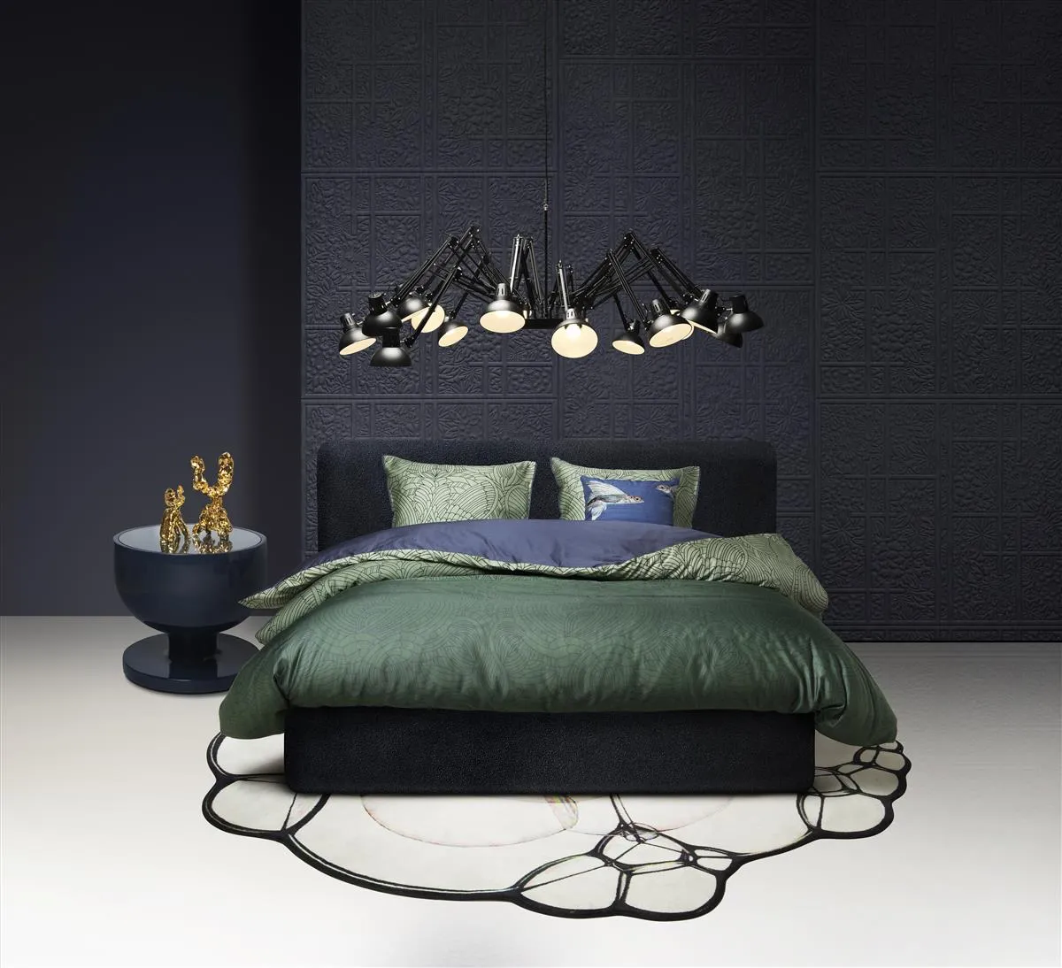 Moooi Dodo Pavone dynetrekk 90x200 cm grønn sateng