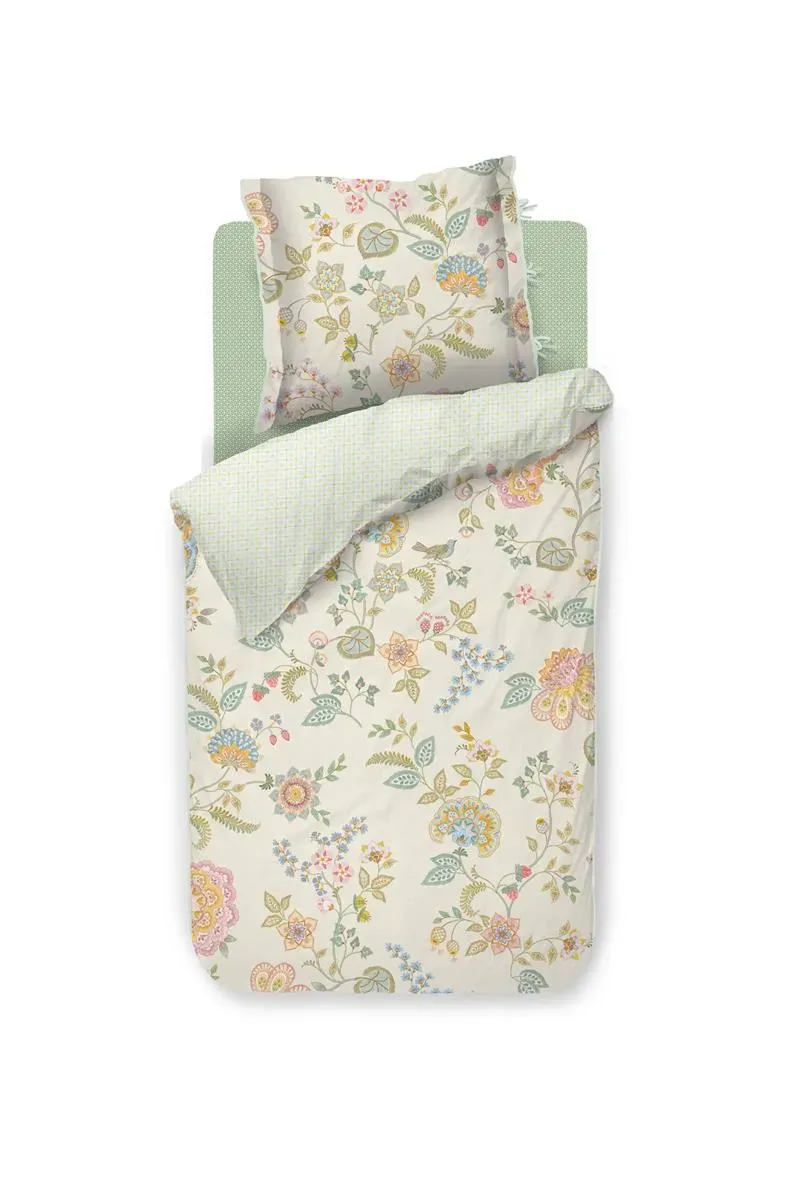 Pip Studio Buenas Tardes dynetrekk 140x200 offwhite blomster