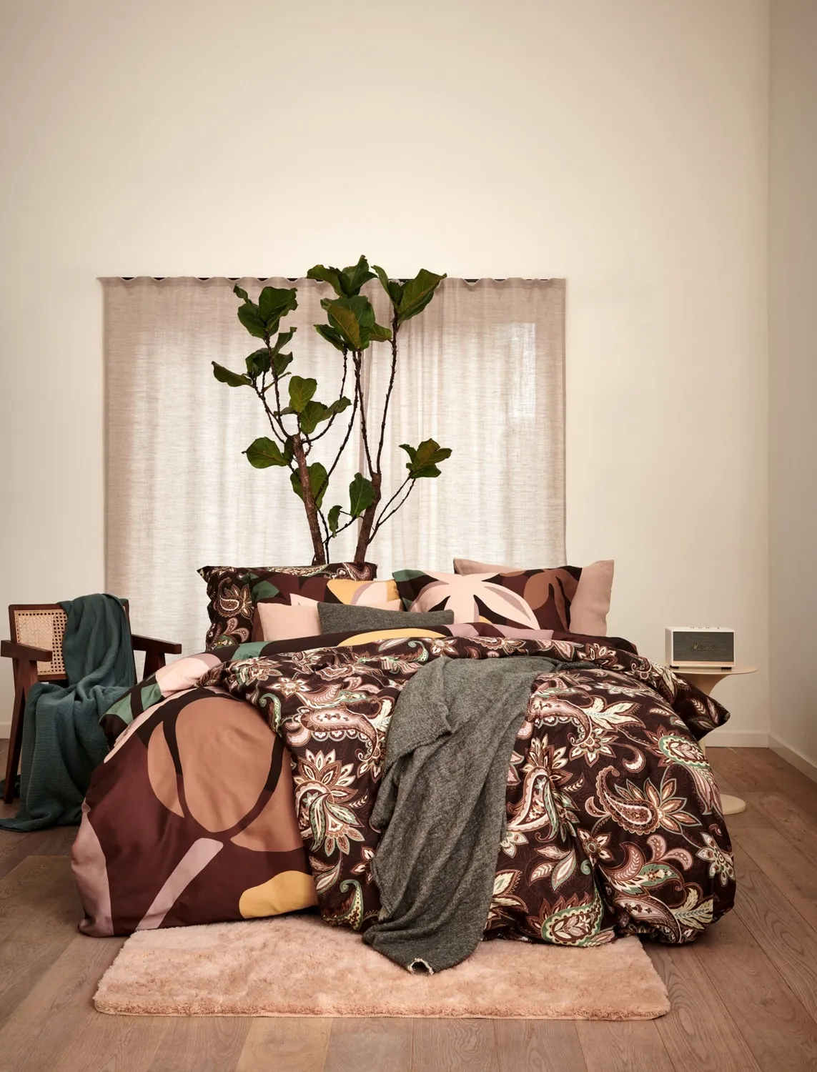 Vandyck Wild Sun sengesett 200x200 multi sateng